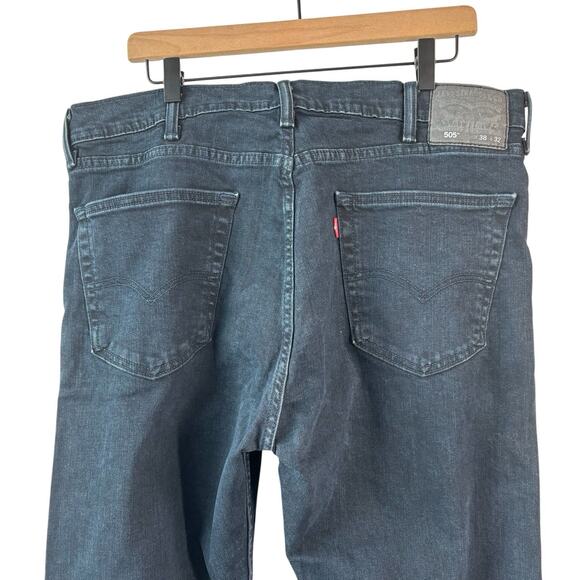Levis Mens 505 Jeans‎ 38x31 Blue Straight Leg Dark Navy - Picture 7 of 10
